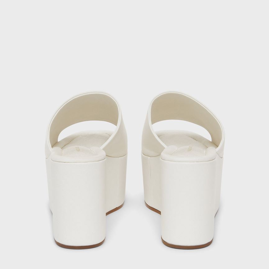 Women's Mansur Gavriel Platform Mules White | AU 7M08WH